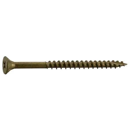 Buildright Deck Screw, #8 x 2-1/2 in, Steel, Flat Head, Phillips Drive 53873